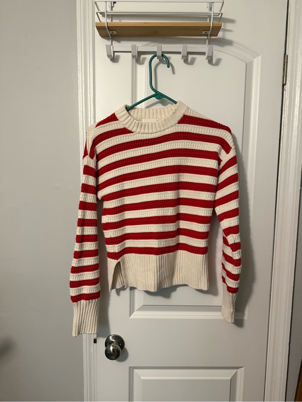 MODERN | Red & Cream Striped H&M Oversized Sweater